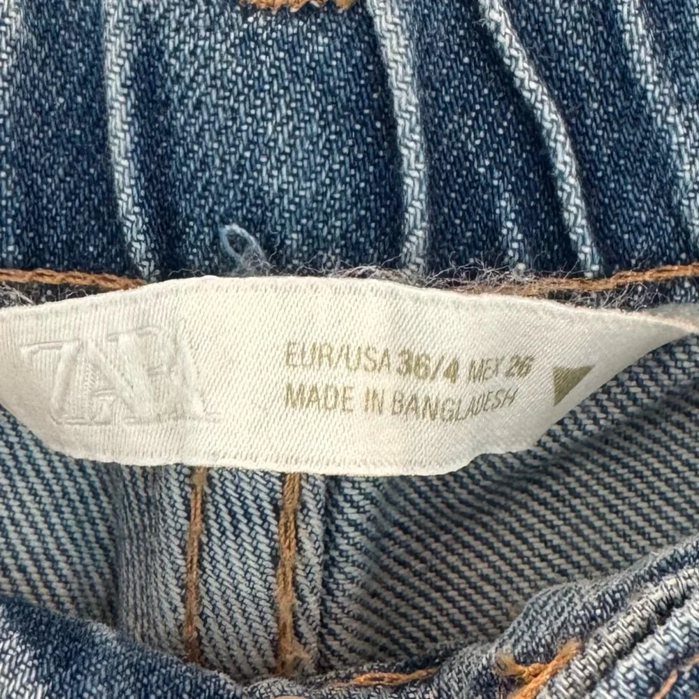 Zara drawstring jeans wide leg baggy size 4 - Picture 5 of 6